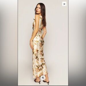 Reformation Aden Silk Dress in “Bella”